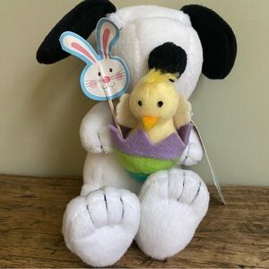 10” Plush Easter Snoopy with fuzzy egg and cute chick by Hallmark